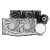 MARS GAMING ML-PRO240, WATERCOOLING AIO, 2X ULTRA-SILENT COPPER CORE FDB FANS, WHITE RING LIGHTING OPTI-CHAMBER PUMP, 450W TDP, WHITE