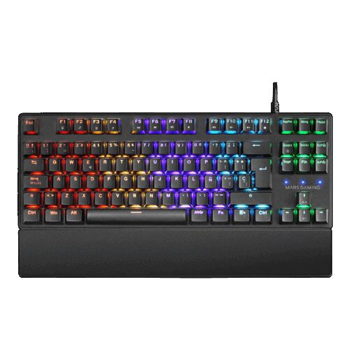 MARS GAMING MKXTKL,, 5 LED TKL MECHANICAL KEYBOARD OUTEMU SQ BLUE, PALMREST, SP