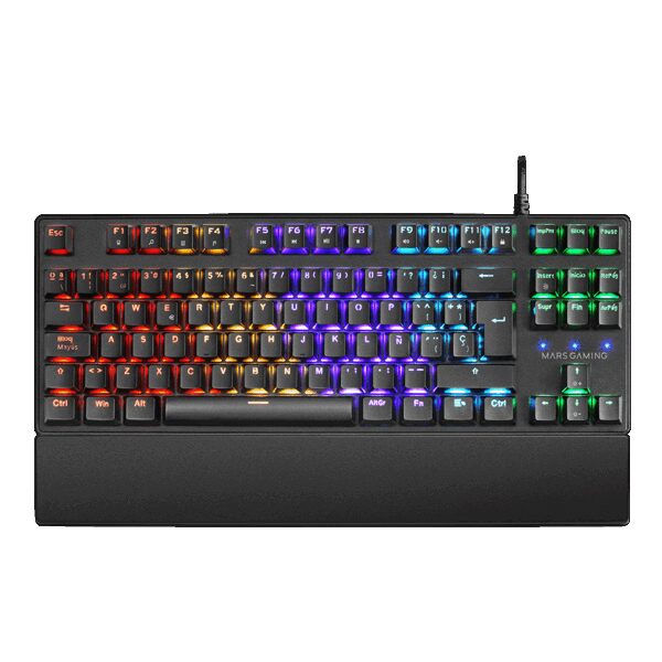 MARS GAMING MKXTKL,, 5 LED TKL MECHANICAL KEYBOARD OUTEMU SQ BLUE, PALMREST, SP