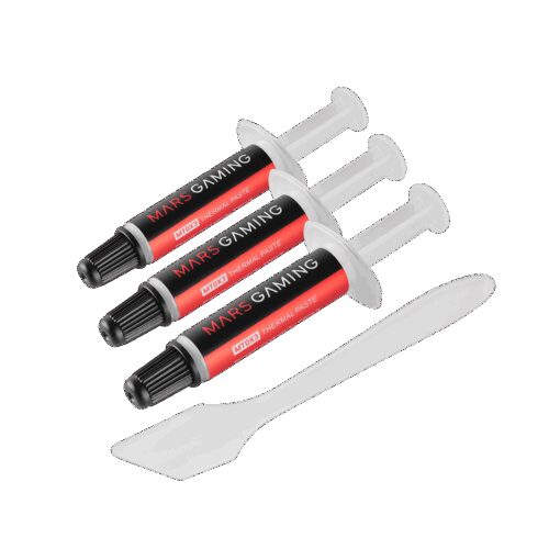 MARS GAMING MT0X3, 3X HIGH-PERFORMANCE THERMAL PASTE KIT, 6W, UP TO 280º & LOW EVAPORATION ,  NON-CONDUCTIVE NANOTECHNOLOGY, APPLICATOR AND SPATULA