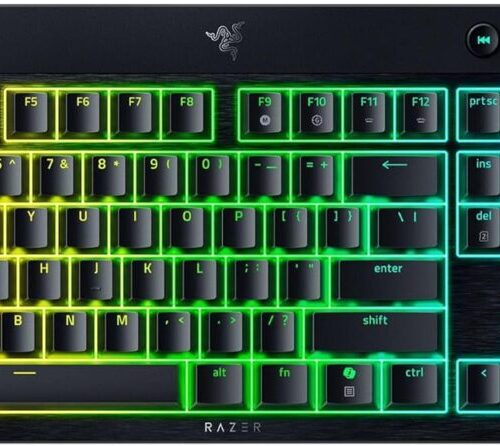 Razer BlackWidow V4 Low Profile HyperSpeed - Wireless / Bluetooth RGB Gaming Keyboard -Yellow Switch