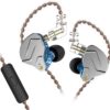 KZ ZSN PRO Blue Mic - IEM 3,5 In Ear Monitor Earphones, Dynamic Hybrid Dual Driver 1BA+1DD