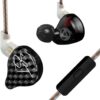 51DSxlxCdQL._AC_SL1100_ KZ ZST Black With Mic - IEM 3,5 In Ear Monitor Earphones, Dynamic Hybrid Dual Driver 1BA+1DD