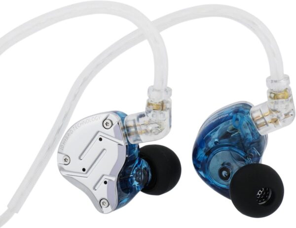 KZ ZS10 PRO Blue No Mic - IEM 3,5 Musician In Ear Monitor Earphones, 4BA+1DD 5 Driver 10mm, metal