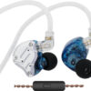 KZ ZS10 PRO Blue With Mic - IEM 3,5 Musician In Ear Monitor Earphones, 4BA+1DD 5 Driver 10mm, metal