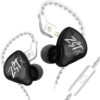 61iHjMEfVcL._AC_SL1200_ KZ ZST X Black With Mic - IEM 3,5 In Ear Monitor Earphones, Dynamic Hybrid Dual Driver 1BA+1DD, 2x