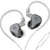 KZ DQ6 Grey With Mic - IEM 3,5 HBB Tuned Improved In Ear Monitor Earphones, 3DD Dynamic