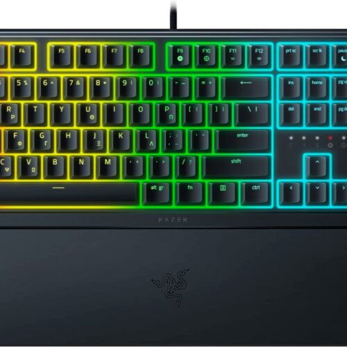 Razer ORNATA V3 Gaming Keyboard - Low Profile Mecha-Membrane Switches - Split Resist - RGB - GR