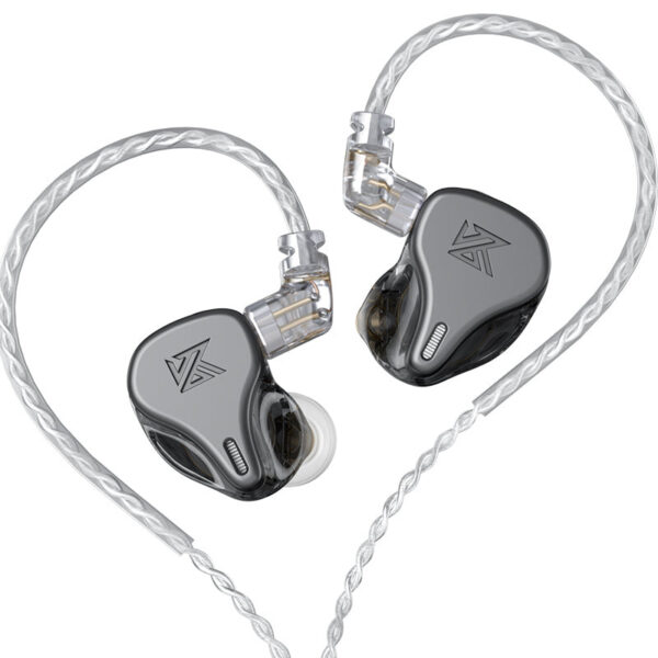 KZ DQ6 Grey No Mic - IEM 3,5 HBB Tuned Improved In Ear Monitor Earphones, 3DD Dynamic