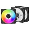 P14_Pro_ARGB_black_rainbow_3Pack_g00-Custom Arctic P14 Pro REVERSE A-RGB - 3 Pack 140mm 2650 RPM - PWM case fans