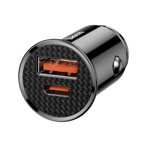 Baseus Circular Plastic A+C 30W PPS Car Charger Black