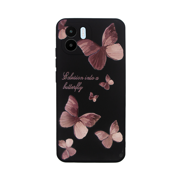 cs-btf-2403012 Vivid Silicone Case Redmi A2 Butterfly Black/Pink