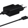 Samsung Fast Travel Charger 15W + Cable Type C To Type C Black