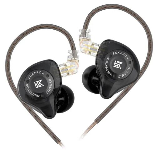 kz-edx-pro-x-dynamic-gaming-earphones-kz-music-store-1 KZ EDX PRO Black No Mic - IEM 3,5 In Ear Monitor Earphones, 1DD Dynamic, HIFI bass, Noise Cancelling