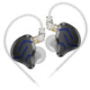KZ ZSN PRO 2 Black Blue No Mic - IEM 3,5 In Ear Monitor Earphones, Hybrid 1BA+1DD 10mm, metal, HIFI