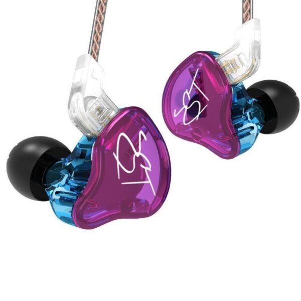 kz-zst-hybrid-iem-earphones-kz-music-store-1 KZ ZST Purple No Mic - IEM 3,5 In Ear Monitor Earphones, Dynamic Hybrid Dual Driver 1BA+1DD
