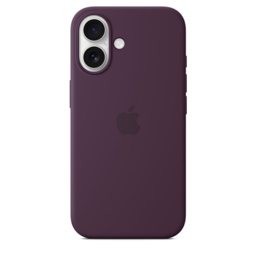 myy43zma Apple iPhone 16 Silicone Case with MagSafe Plum