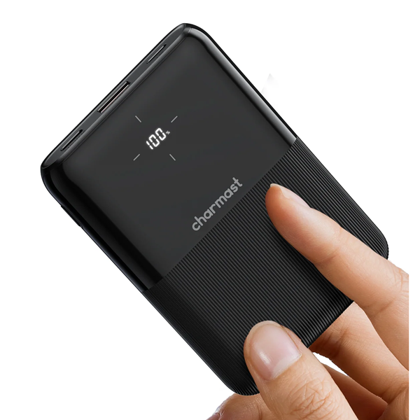Charmast Powerbank Mini 10000mAh Lightning/Type-C/Micro USB PD 20W Black