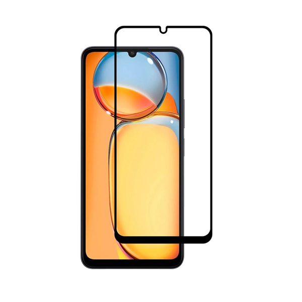 vitemp343bk Vivid Full Face Tempered Glass Redmi 13C Black