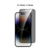 vitemppriv398bk Vivid Full Face Tempered Glass Privacy Apple iPhone 15 Pro Max Black